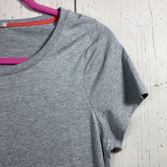 Boden Colorblock T Shirt Dress Gray with Orange Hem Womens Size 8 Minimalist - Picture 4 of 16